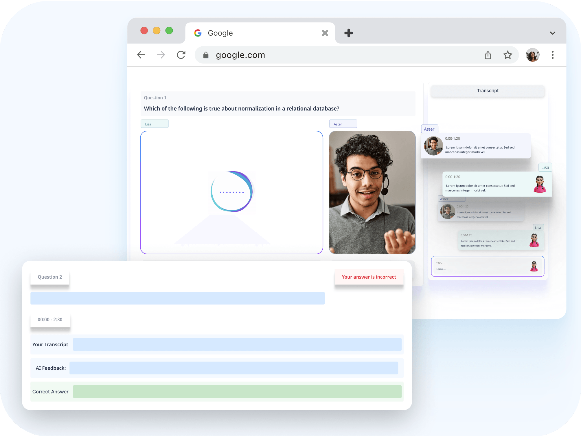 Mock Oral Exams with AI Evaluation